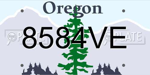 8584VE Oregon License Plate