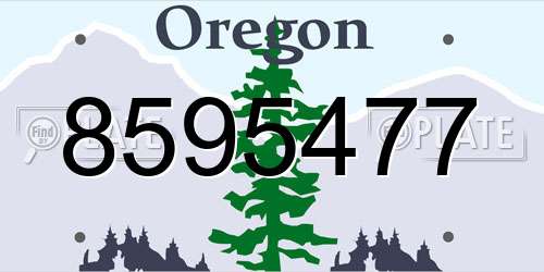 8595477 Oregon License Plate