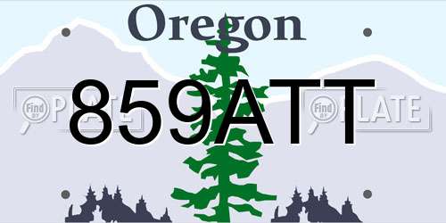 859ATT Oregon License Plate