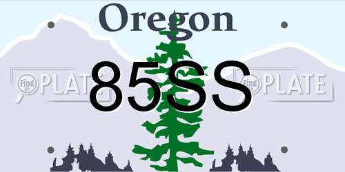 85SS Oregon License Plate