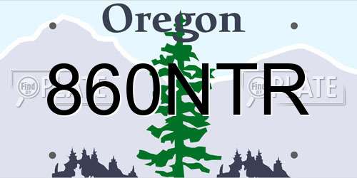 860NTR Oregon License Plate