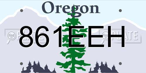 861EEH Oregon License Plate