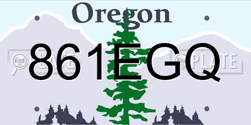 861EGQ Oregon License Plate