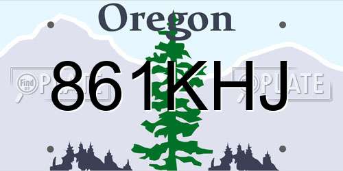 861KHJ Oregon License Plate