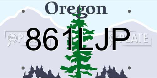 861LJP Oregon License Plate
