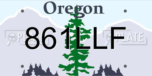 861LLF Oregon License Plate