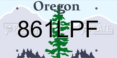 861LPF Oregon License Plate