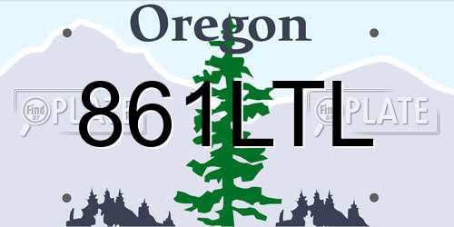 861LTL Oregon License Plate