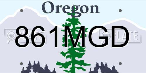 861MGD Oregon License Plate