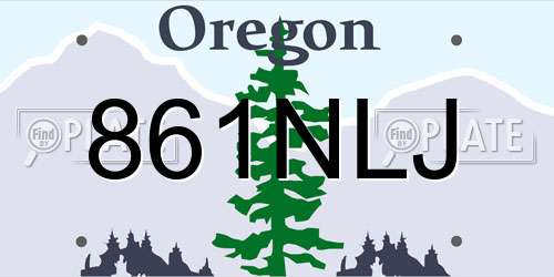 861NLJ Oregon License Plate