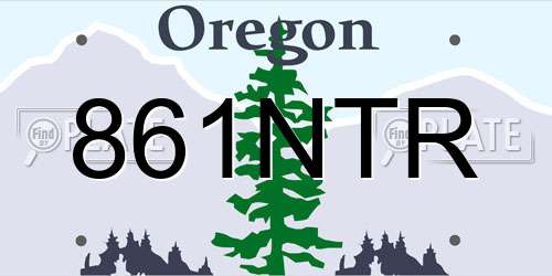 861NTR Oregon License Plate