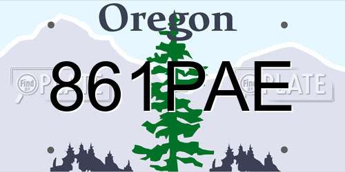 861PAE Oregon License Plate