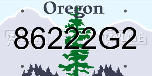 86222G2 Oregon License Plate