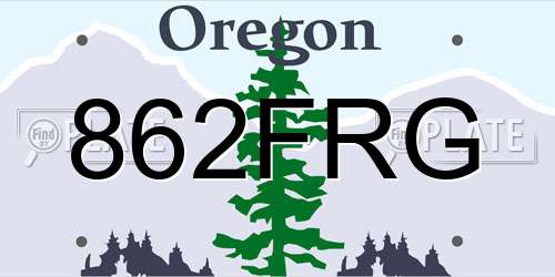 862FRG Oregon License Plate