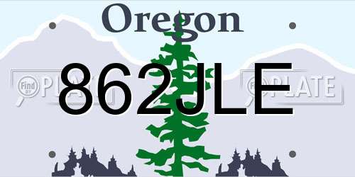 862JLE Oregon License Plate