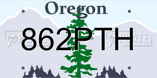 862PTH Oregon License Plate