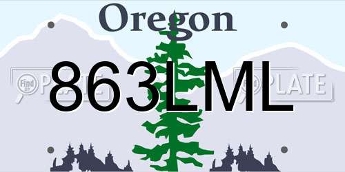 863LML Oregon License Plate