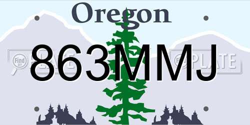863MMJ Oregon License Plate