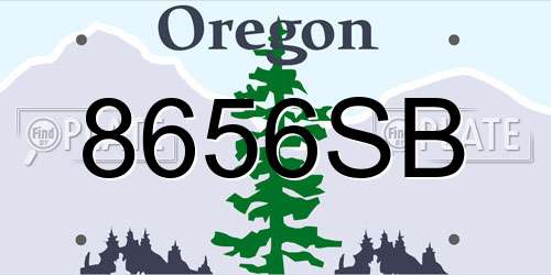 8656SB Oregon License Plate