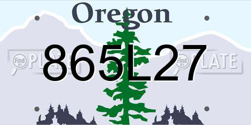 865L27 Oregon License Plate