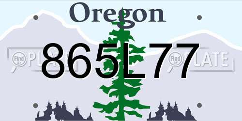 865L77 Oregon License Plate