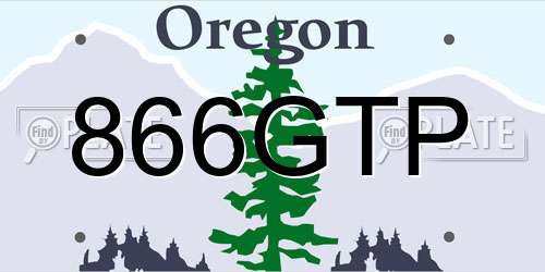 866GTP Oregon License Plate