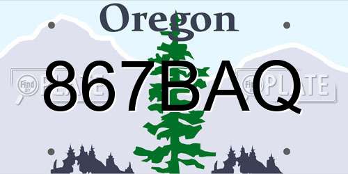 867BAQ Oregon License Plate