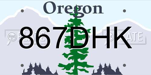 867DHK Oregon License Plate