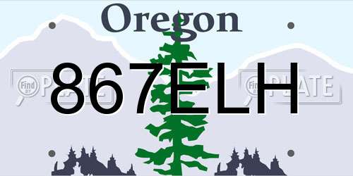 867ELH Oregon License Plate