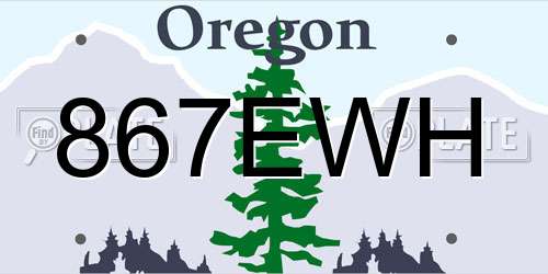 867EWH Oregon License Plate