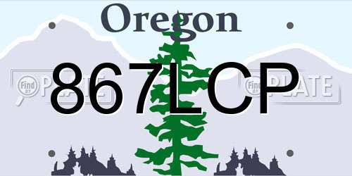 867LCP Oregon License Plate