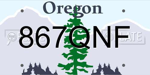 867QNF Oregon License Plate