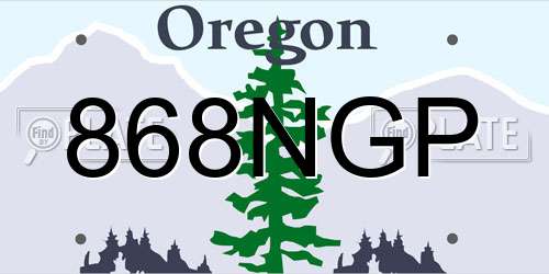 868NGP Oregon License Plate