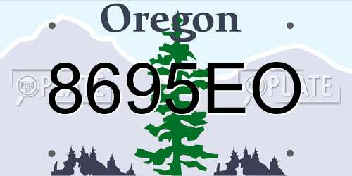 8695EO Oregon License Plate