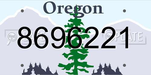 8696221 Oregon License Plate