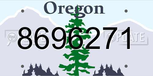 8696271 Oregon License Plate