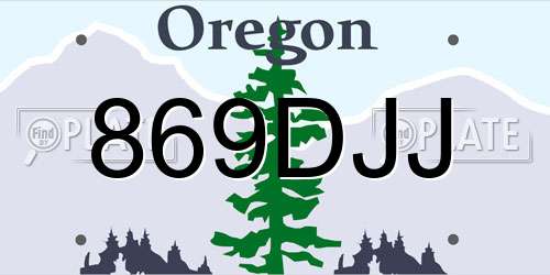 869DJJ Oregon License Plate