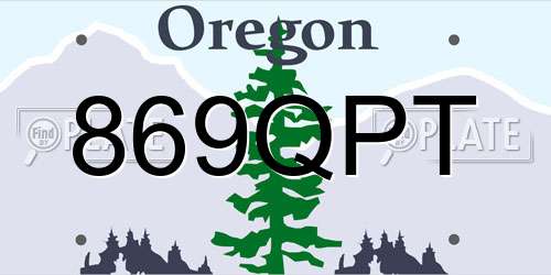869QPT Oregon License Plate