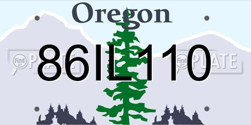 86IL110 Oregon License Plate