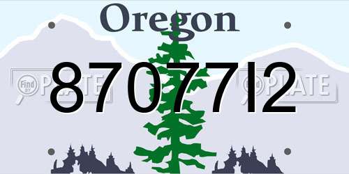 87077I2 Oregon License Plate
