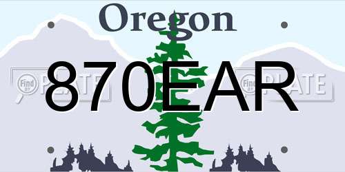 870EAR Oregon License Plate