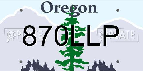 870LLP Oregon License Plate