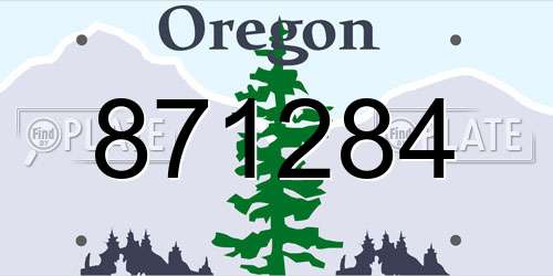 871284 Oregon License Plate