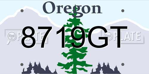 8719GT Oregon License Plate