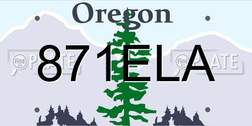 871ELA Oregon License Plate