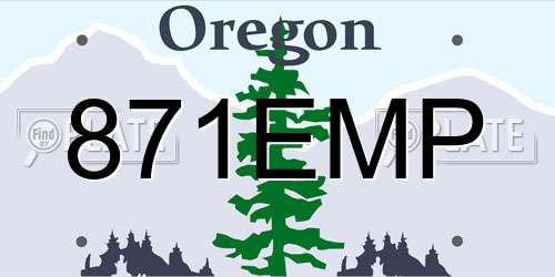 871EMP Oregon License Plate