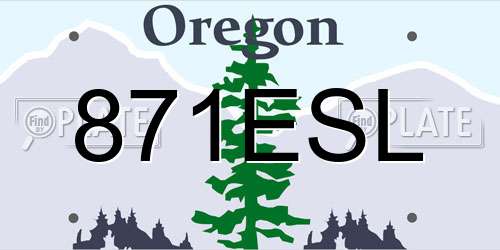 871ESL Oregon License Plate