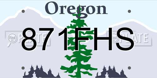 871FHS Oregon License Plate