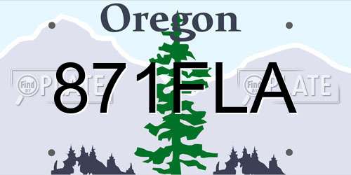 871FLA Oregon License Plate