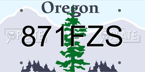 871FZS Oregon License Plate